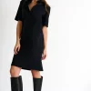 The Tunic Polo Dress in caviar