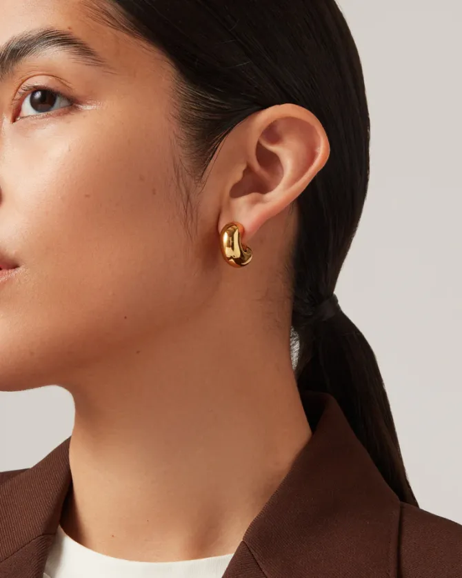 Tome Medium Hoops in gold
