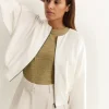 Udana Woven cropped bomber jacket