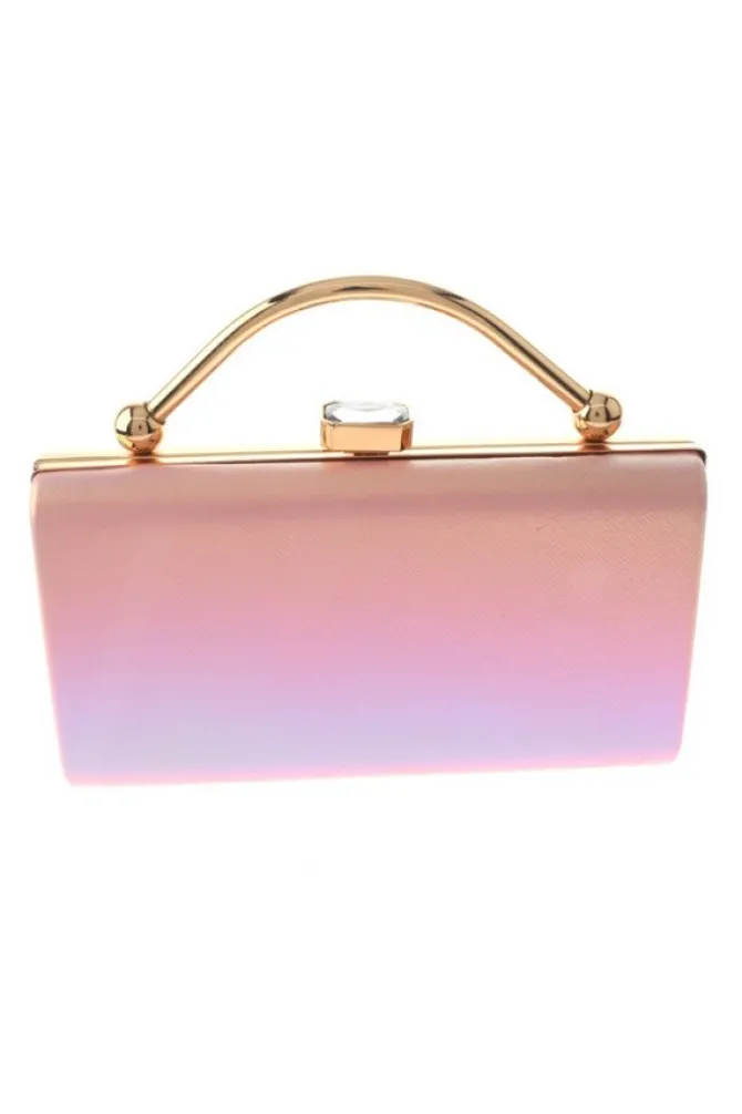 Zion Ombre Clutch in pink